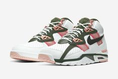 Nike Air Trainer SC High White Pink Green Size 11. CU6672-100 new in box. 100% authentic. free shipping. shoe boxes may have minor damage. shoes may have minor imperfections. Kick Rocks, Nike Air Trainer, Nike Air Shoes, Fresh Shoes, Cute Sneakers, Nike Shoes Outlet, Mens Nike Shoes, Cute Nikes, Swag Shoes