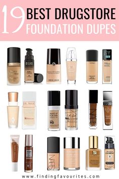 You NEED to check out these drugstore foundation dupes that are affordable alternatives, with very similar coverage, longevity, color matching, and finish, to luxury, high-end foundations from brands like L'Oreal, Flower, Milani, Revlon, Neutrogena, Maybelline, LA Girl, NYX. Includes drugstore makeup dupes foundation, drugstore foundation dupes oily skin, drugstore foundation dupes full coverage, drugstore foundation dupes 2021, drugstore makeup dupes foundation powder & more! Drugstore Powder Foundation, Makeup Knowledge, Luxury Foundation, Lancome Foundation, Best Drugstore Foundation, Foundation For Dry Skin, Favorite Makeup Products