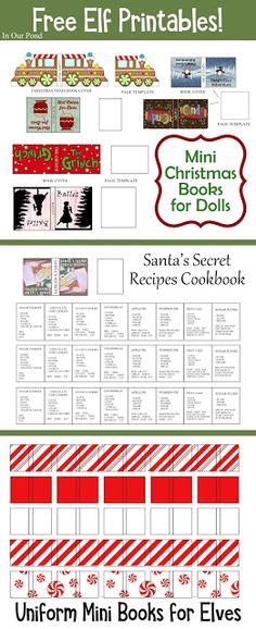 the santa's secret recipe cookbook with free printables for elves and elfs