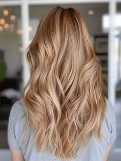 Haircuts For Wavy Hair Long, Light Strawberry Blonde Hair, People Embracing, Red And Blonde, Peekaboo Hair Colors, Dark Strawberry Blonde, Spring Haircuts