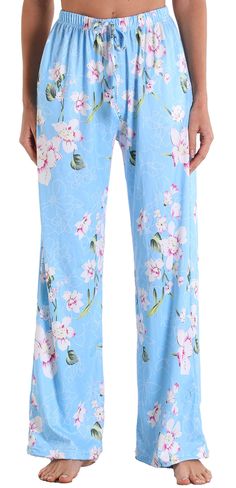 PRICES MAY VARY. Brand New and High Quality. Super comfy and pretty pajama pants! Stretch material. Brings so much comfort for skin. High waist and floral print design Lounge pants for women have a wide elastic waistband with decorative drawstring are lightweight, soft, breathable and comfortable Loose fitting, comfortable PJ pants are perfect for pajama parties, dorm room, nightwear, relaxing at home, sports, and going out or casual wear. Suit for most seasons. Please refer to size chart under Floral Print Relaxed Fit Bottoms For Pajama Party, Floral Print Relaxed Fit Pajamas, Floral Print Relaxed Fit Long Sleepwear Pants, Floral Print Sleepwear With Relaxed Fit Long Pants, Floral Print Long Pants For Pajama Party, Spring Floral Print Sleep Bottoms, Floral Print Sleepwear For Pajama Party, Floral Print Sleep Bottoms For Spring, Spring Sleep Bottoms With Floral Print