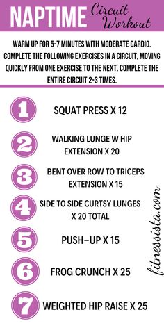 the instructions for how to use naptime cricut cardioid workouts