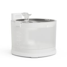 a white water dispenser on a white background with no one around it