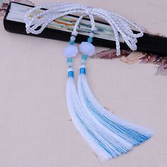 Chinese Style Hanfu Tassels Belt Pendant Waistband Cosplay Robe Men Women Belts | eBay Hanfu Belt Pattern, Chinese Belt Traditional, Chinese Accessories Traditional, Hanfu Jewelry, Hanfu Earrings, Chinese Tassel, Blue Gray Color, Chinese Accessories, Tassel Belt