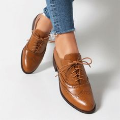 Shop Ginger Round Toe Hollow out Wingtip Lace up Women's Oxford Shoes Dress Shoes color Yellow for Anniversary, Date, School, Work with worldwide Free shipping & Free return. Fitted Wingtip Lace-up Shoes For Spring, Spring Office Pointed Toe Oxfords, Spring Office Oxfords With Pointed Toe, Fitted Round Toe Lace-up Shoes For Spring, Fitted Closed Toe Oxfords For Spring, Spring Oxfords With Rubber Sole And Pointed Toe, Spring Wingtip Leather Shoes For Office, Spring Pointed Toe Oxfords For Work, Fitted Lace-up Shoes With Pointed Toe For Fall