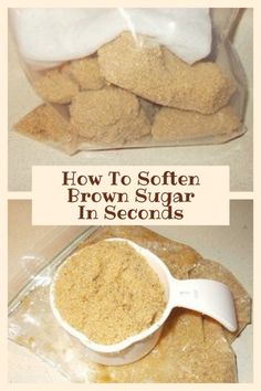 how to soften brown sugar in seconds and then use it for desserts or cookies