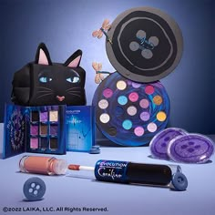 Coraline Makeup Palette, Halloween Makeup Collection, Themed Makeup Collection, Disney Makeup Products, Themed Makeup Products, Coraline Collection, Coraline Makeup