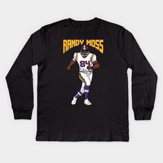 Randy Moss Pixel Art. A retro-style pixelated illustration capturing the iconic football player, Randy Moss, in a dynamic pose. -- Choose from our vast selection of kids Long Sleeve T-Shirts to match anything from your child's favorite design to unique, funny designs to make the perfect custom graphic Youth Long Sleeve T-Shirt. Customize to the color they love! For boys and girls. Pixelated Illustration, Randy Moss, Dynamic Pose, Dynamic Poses, Art Kids, Football Player, Funny Design, Retro Style, Pixel Art