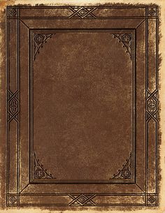 an old book cover with a decorative border