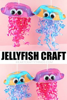 jellyfish craft for kids that is easy to make and looks like they have eyes on them