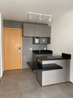 the kitchen is clean and ready for us to use in its new home or apartment