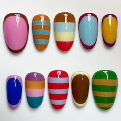 a case of the stripes inspired nail art Cute Fall Things, Fall Manicures, Spooky Nail Art, Spooky Nail, Fall Things, Fall And Halloween, Minimal Nails, Striped Nails, Hair Skin Nails