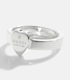 Heart Detail Sterling Silver Ring in Silver - Gucci | Mytheresa Gucci Ring, Chanel Ring, Gucci Rings, Ring Heart, Silver Heart Ring, Jewelry Lookbook, Enamel Ring, Pave Ring, Womens Jewelry Rings