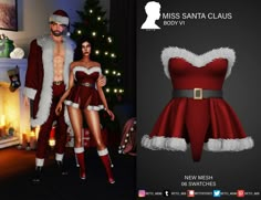 a man and woman dressed up as santa claus