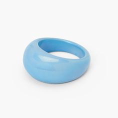 Add this ring to your jewelry collection for a stylish pop of detail! Perfect to pair with other rings and accessories, this thick ring features a dome style design with an iridescent blue finish. Size available: 7, 8 Material: Plastic - Claire's Blue Iridescent Dome Ring Plastic Rings Jewelry, Tiktok Aesthetics, Thick Ring, Costume Rings, Simple Band, Iridescent Blue, Plastic Ring, Dome Ring, Fashionable Jewelry