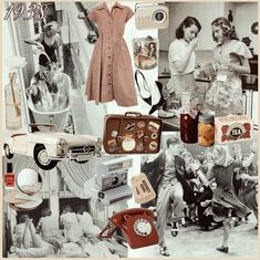 1930s Aesthetic, 1940s Aesthetic, Rad Outfits, Vintage Americana Aesthetic, Vision Collage, 50s Aesthetic, Americana Aesthetic, Fits Inspiration, Dark Acadamia