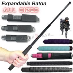 Expandable Baton Police Grade W/Sheath - Asst. colors/sizes 16 21 26 29 32 Police Baton Sticks, Bulletproof Clothing, Free Android Wallpaper, Funny Stickman, Camp Buddy, Self Defense Tools, Combat Art, Safety Gear, Public Safety