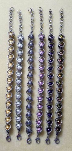 Handmade by me Made in the USA  All Stainless Steel Jump Rings and Lobster Claw Clasp  Several colors to choose from. If you don't see a color you like let me know what you want in the comments. Usually ships the same day Creative Wear, Chainmaille Ring, Franklin Nc