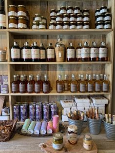 lavender, apothecary shelves, syrups, cocktail mixers, Small Apothecary Business, Apothecary Store Display, Old Apothecary Shop, Herbal Shop Aesthetic, Apocathary Aesthetic, Natural Medicine Aesthetic, Apothecary Shop Aesthetic