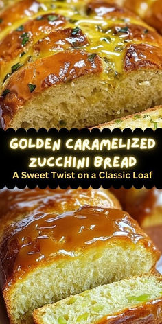 This Caramelized Zucchini Bread is a must-try for zucchini lovers! The tender zucchini is perfectly complemented by the sweet and crunchy caramelized sugar topping. This easy recipe is perfect for any occasion.  try this 

#zucchinibread #caramelized #easyrecipe #quickbread #vegan #glutenfree #healthyeating #foodie #delicious #baking #homemade #fallbaking #breakfast #brunch #snacktime Golden Zucchini, Sticky Toffee Pudding Cake, Zucchini Loaf, Baking Homemade, Candied Almonds, Tasty Bread Recipe, Toffee Pudding, Sticky Toffee Pudding, Caramelized Sugar