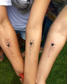 Three Sister Tattoos, Bro Tattoos, Twin Tattoos, Tattoos Hand