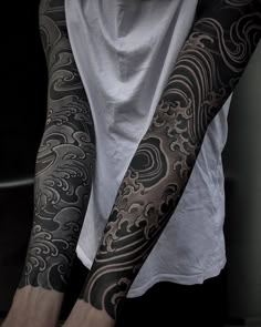 a man with tattoos on his arm and arms