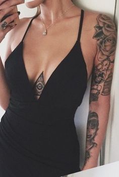 Womens Tattoos, Plunge Bodycon Dress, Tattoo Girls, Hot Tattoos, Tattoo Life, Eye Tattoo