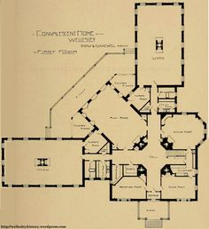 an old floor plan for a house