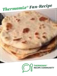 thermomix recipe for homemade tortillas is shown in green and white