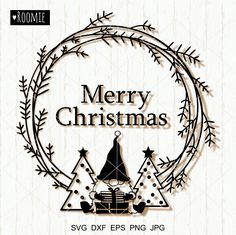 merry christmas svg dxf eps png cut file for cricut