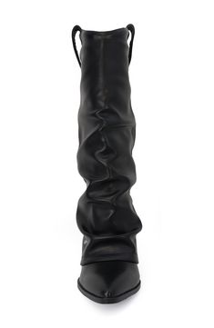 This Western-inspired boot with a curved topline, stacked heel and slouchy shaft adds a country kick to your look. 3" heel Synthetic upper, lining and sole Imported Moisturizing Toner, Western Boots Women, Kids Uggs, Western Boot, Clutch Pouch, Cold Weather Accessories, Luxury Gifts, Stacked Heel