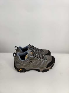 MERRELL WOMEN MOAB 2 WATERPROOF DURABLE HIKING SHOE GRANITE GRAY J06026 SIZE 6.5 MERRELL WOMEN MOAB 2 WATERPROOF DURABLE HIKING SHOE GRANITE GRAY J06026 SIZE 6.5 MSRP: $125 DETAILS: Experience out-of-the-box comfort in waterproof hiking shoes. With durable leathers, a supportive footbed, and Vibram® traction, the Moab has been worn on the feet of nearly 20 million people since its inception. FEATURES: • M Select™ DRY seals out water and lets moisture escape so you stay dry when you're on the move • Performance suede leather and mesh upper • Bellows, closed-cell foam tongue keeps moisture and debris out • Protective rubber toe cap • Breathable mesh lining • Merrell M Select™ FIT.ECO+ blended EVA contoured footbed with added zonal arch and heel support • Molded nylon arch shank • Merrell air Mtng Shoes, Camping Shoes, Waterproof Hiking Shoes, Funky Shoes, Hiking Shoe, Tromso, Merrell Shoes, Crazy Shoes, Dream Shoes