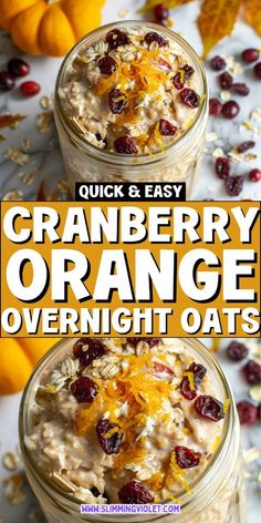 Brighten up your mornings with Cranberry Orange Overnight Oats! This zesty and tangy combo is a refreshing, healthy breakfast option. Save this pin for a citrusy start! Cherry Almond Overnight Oats, Apple Cranberry Overnight Oats, Orange Creamsicle Overnight Oats, Overnight Oats Heart Healthy, Cranberry Orange Overnight Oats, Jar Oatmeal Overnight, Red Velvet Overnight Oats, Overnight Oats Healthy Simple