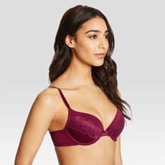 OUR BEST BRAS COME IN PAIRS When you find a bra just right for wearing every day, you're going to want more than one. This push-up bra 2-pack includes a classic tailored push-up bra as well as one with beautiful lace accents for a flirty touch. Both bras feature a supportive underwire and a sweetheart neckline that plays well with all your tops. Fully adjustable straps customize the fit while a hook and eye back closure does the rest in a bra that is an everyday solution for every body. Maidenfo Beautiful Bras, Perfect Bra, Black Bra, Women's Skirts, Hem Style, Vintage Style Outfits, Casual Style Outfits, Push Up Bra, Up Styles