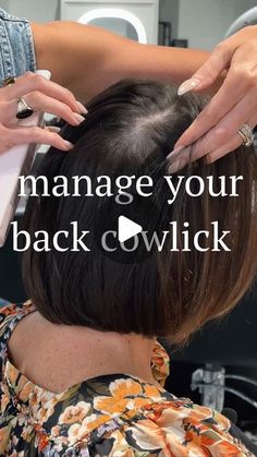 How To Fix Back Hair Part, How To Hide Back Part In Hair, How To Fix Back Part In Hair, Hair Cowlick Back Of Head, Cowlicks Back Of Head, How To Style Hair With Cowlicks, How To Tame A Cowlick