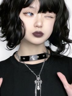 This price is only for a choker. Lolita Accessories:Choker / Necklace Punk Subculture, Cross Choker, Metal Stars, Small Crosses, Waist Chain, Reasons To Smile, Cross Pendant Necklace, 1 Month, Punk Fashion