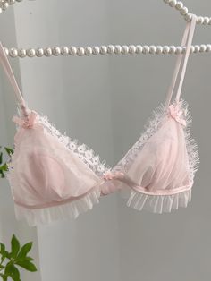 Angelic Soft Petals Lingerie Bralette Set | Peiliee Shop Angelic Style, Stocking Socks, Pastel Pink Color, Corset Bra, Different Body Types, Fashion Reference, Pink Lingerie, Corset Lingerie, Aesthetic Things