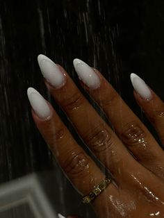 Nice Hands, Ballerina Acrylic Nails, Acrylic Nails Stiletto, Natural Nails Manicure, Nails Stiletto, Nude Nail Designs, White Acrylic Nails, Basic Nails