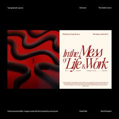 the poster for in the mess of life and work, with an image of a snake