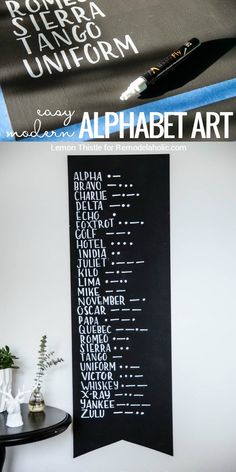 a black and white photo with the words alphabet written on it, next to an image of