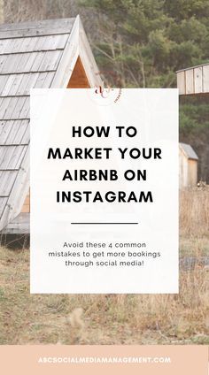 a sign that says how to market your airbn on instagram