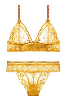 Yellow Lingerie, Lingerie Drawer, Lingerie Sets, Bra And Panty Sets, Bras And Panties