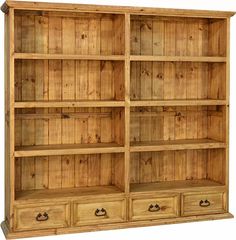 an old wooden bookcase with drawers