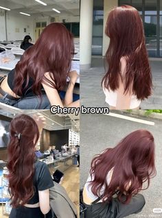 Korean Hair Color, Wine Hair, Hair Inspiration Long, Hair Tint, Hair Color Streaks, Hair Streaks, Dyed Hair Inspiration, Pretty Hair Color, Hair Stylies