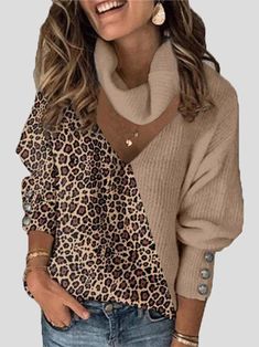 Women's Sweaters Leopard Print Color Block V-Neck Scarf Sweater Upgrade your wardrobe with our stylish Women's Sweaters Leopard Print Color Block V-Neck Scarf Sweater! This versatile top is perfect for fashion-forward women who appreciate a touch of uniqueness in their outfits. Here's why you'll love it: Leopard Print: Make a bold statement with the trendy leopard print design. Color Block: The color block detailing adds a modern touch to your look. V-Neck: Flatter your neckline with the elegant Sweater Vest Outfit Women, Vest Outfit Women, Sweater Vest Outfit, Scarf Sweater, Patchwork Sweater, Vest Outfit, Leopard Sweater, Sweater Season, Scarf Casual