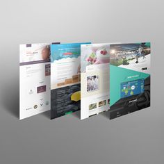 three different types of brochures are shown