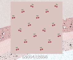 a pink wallpaper with cherries on it and the words,'894 - 94