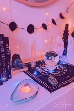 Lady Scorpio, Witchy Room, Witch Room, Crystal Room, Witches Altar, Halloween Moon, Crystal Aesthetic, Pastel Decor