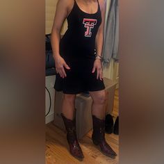 Texas Tech University Chicka-D Women Cut Strapy Dress/Shirt. New With Tag Can Be Worn As A Dress Or Top Texas Tech University, Tech Shirt, Texas Tech, A Dress, Dress Shirt, Black Red, Black And Red, Texas, University