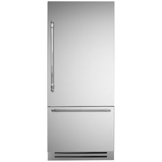 a large stainless steel refrigerator freezer